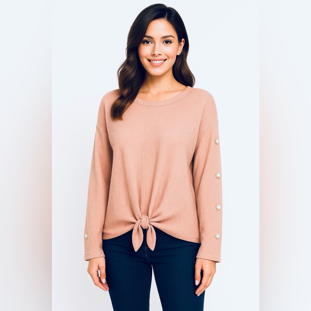 New York Laundry Pink Crew Neck Sweater